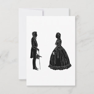 silueta de abraham lincoln mary todd lincoln