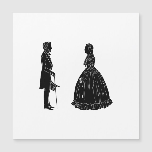 silueta de abraham lincoln mary todd lincoln (Anverso)