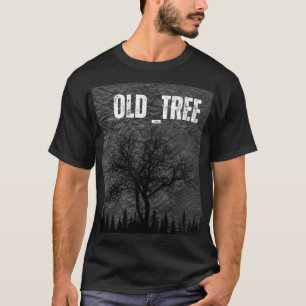 Silueta de árbol antiguo - Camiseta de árbol desnu