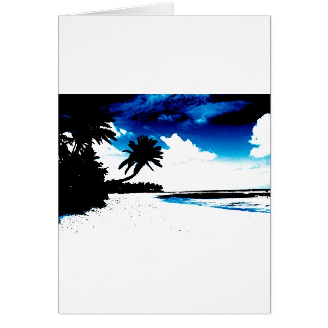Silueta de árbol de palmera blanco azul (Frente)