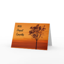 Silueta de árbol - Tarjeta de simpatía