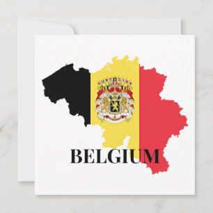 Silueta de Bélgica, bandera,