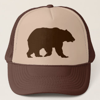 Silueta de Brown del oso grizzly del gorra del oso