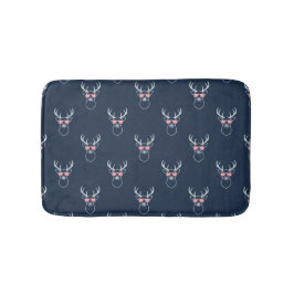 Silueta de Buck en Alfombra de Baño Azul