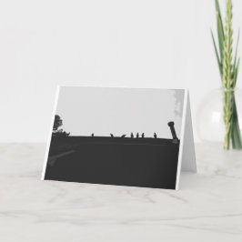 Silueta de buitre de Turquía, tarjeta