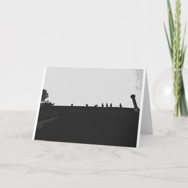 Silueta de buitre de Turquía, tarjeta (Anverso)