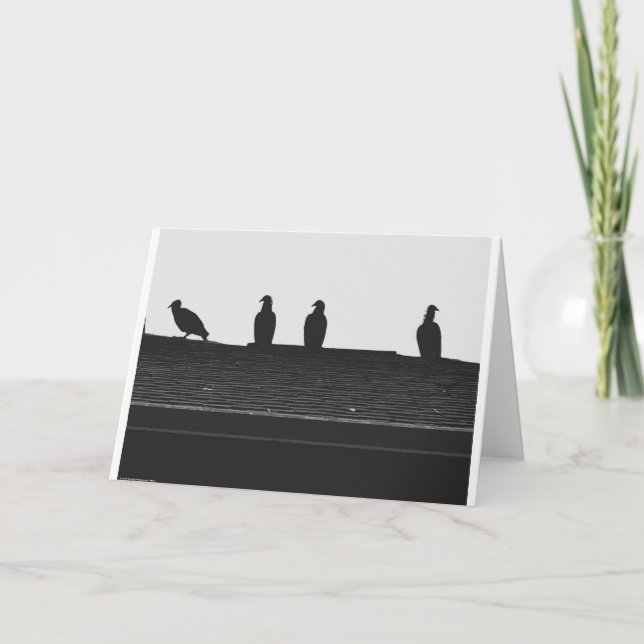 Silueta de buitre de Turquía, tarjeta (Anverso)