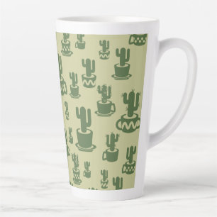 Silueta de cactus suculenta en tazas y macetas