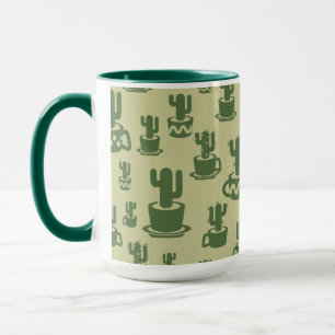 Silueta de cactus suculento en tazas de Mug Combo