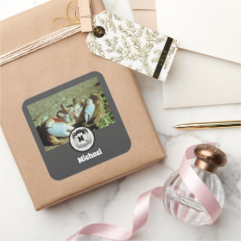 Silueta de cangrejo fantasma y etiqueta de nombre 