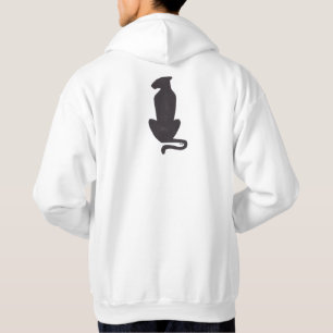 Silueta de gato negro hombres sudadera encapuchada