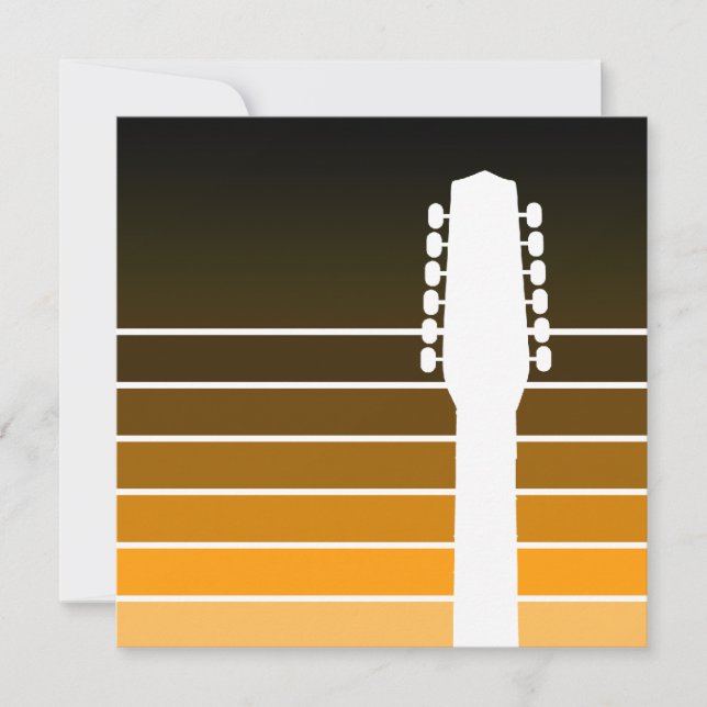 silueta de guitarra eléctrica: disimulo ámbar (Anverso)