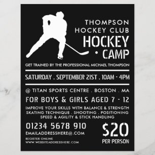 Silueta de hockey, publicidad en el campamento de 