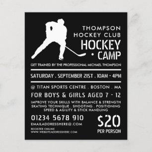 Silueta de hockey, publicidad en el campamento de 