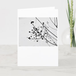Silueta de invierno, tarjeta
