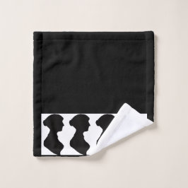 Silueta de Jane Austen sobre negro