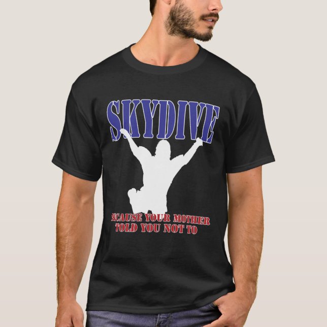 Silueta de la camisa de Skydiving (oscura) (Anverso)