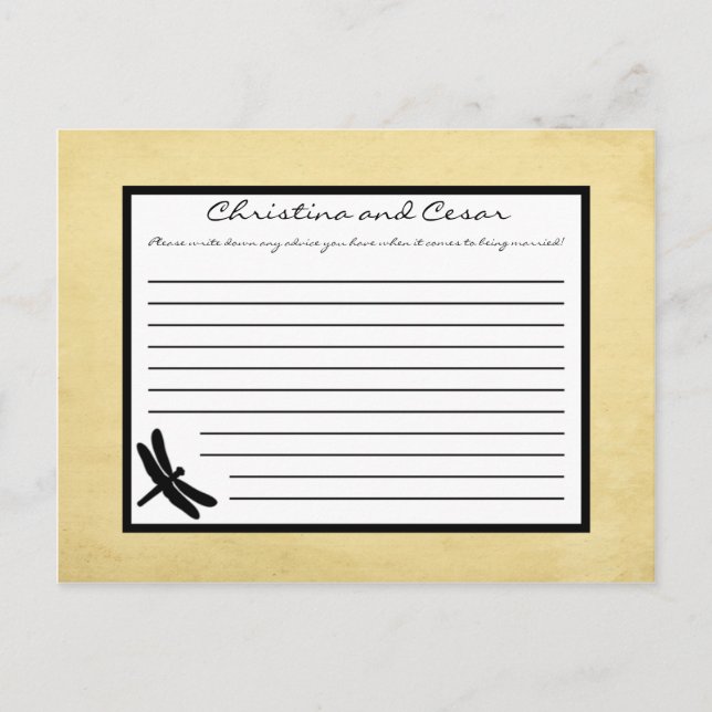 Silueta de la tarjeta de consejo de escritura Catt (Anverso)