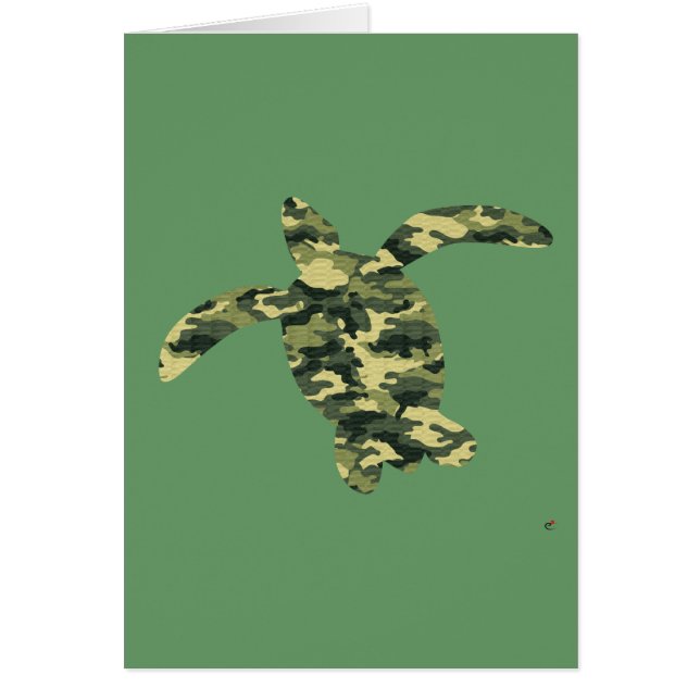 Silueta de la tortuga de mar del camuflaje (Frente)
