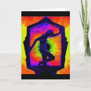 Silueta de mujer ventilado - Tarjeta en blanco