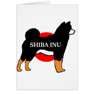 silueta de nombre shiba inu sobre la bandera japon