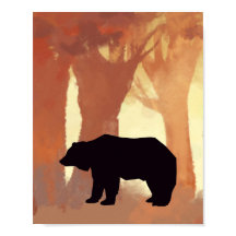 Silueta de oso en arte de pared para guardería del
