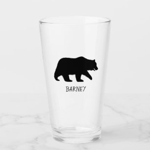Silueta de oso pardo con texto Personalizado