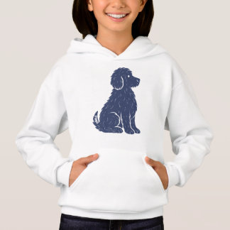 Silueta de perro azul arte minimalista