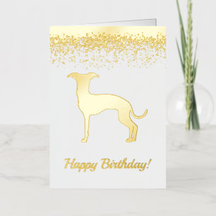 Silueta de perro galgo italiano con texto personal