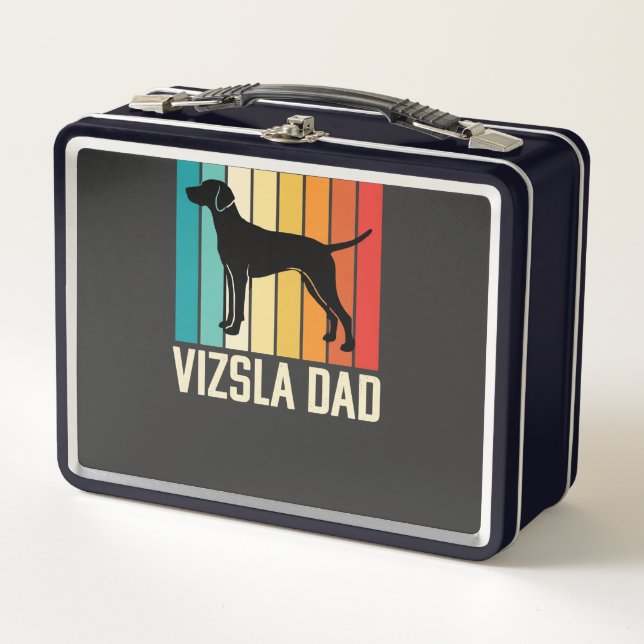 Silueta de perro Retro Vizsla Papá (Anverso)