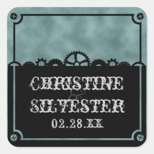 Silueta de relojería, pegatinas de recuerdos