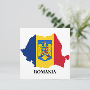 Silueta de Rumania, etiquetada,