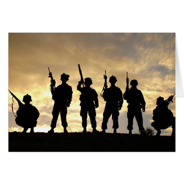 Silueta de soldados en la 101ª División Aérea (Anverso (Horizontal))