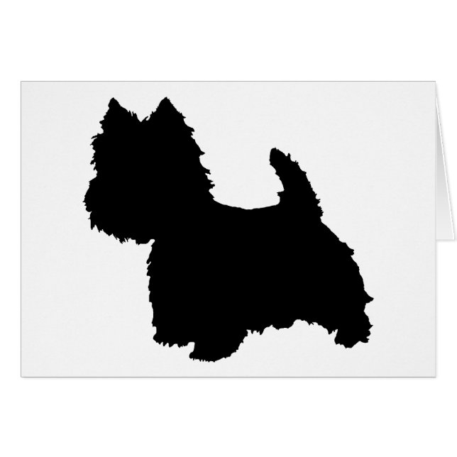 Silueta de Terrier West Highland Blanco (Anverso (Horizontal))