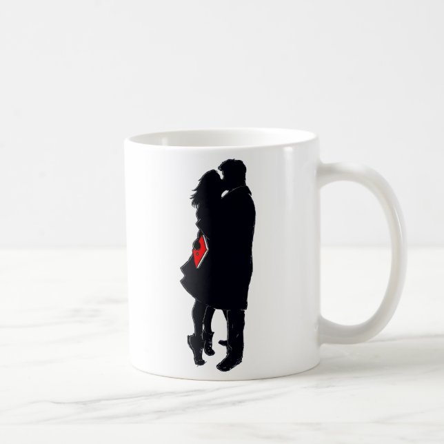 Silueta de un beso (11 onzas. taza de café) (Derecha)