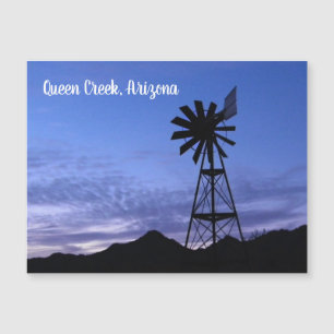 Silueta de un molino de viento, Queen Creek Arizon