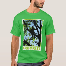 Silueta del escalador del árbol: Camiseta del