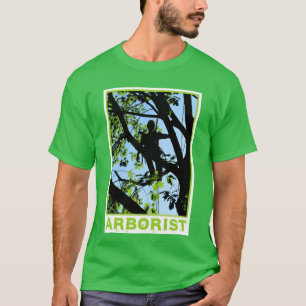Silueta del escalador del árbol: Camiseta del