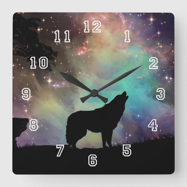 Silueta del grito del lobo y reloj de la aurora (Anverso)