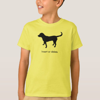 Silueta del laboratorio del negro de la camiseta
