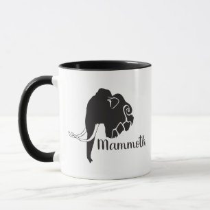 Silueta del mamut de la taza
