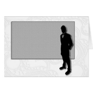 Silueta del novio de la invitación de boda