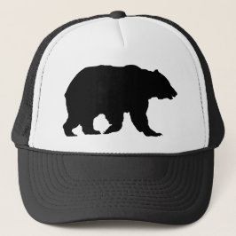 Silueta del oso grizzly del gorra del oso
