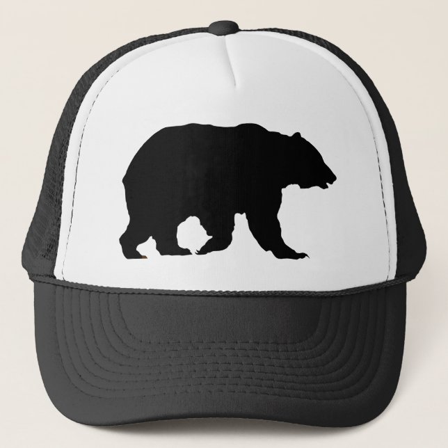 Silueta del oso grizzly del gorra del oso (Anverso)