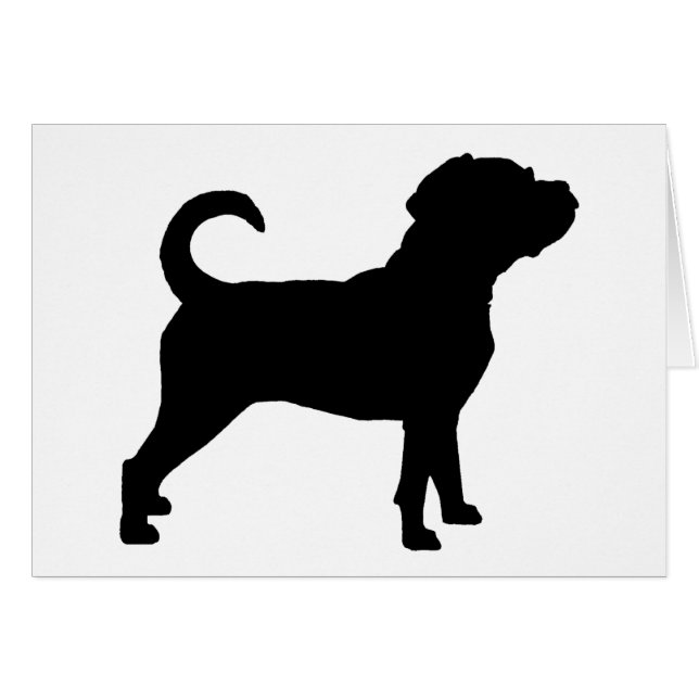Silueta del perro de Puggle (Anverso (Horizontal))