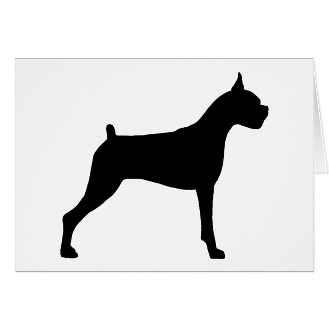 Silueta del perro del boxeador (Anverso (Horizontal))