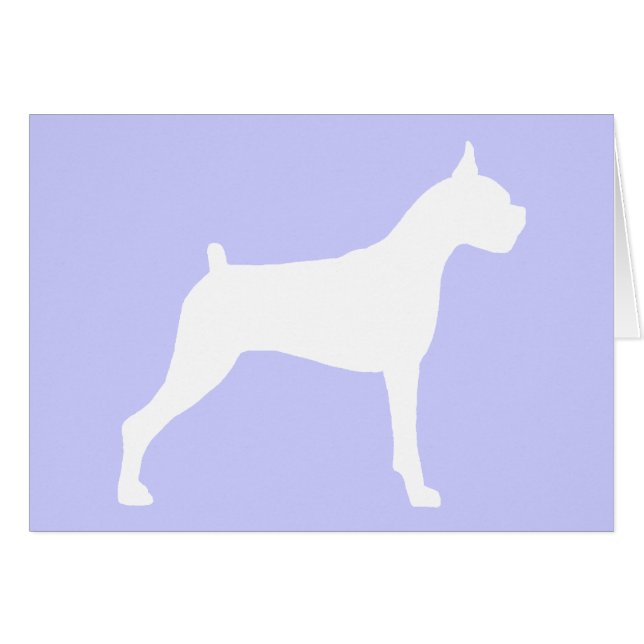 Silueta del perro del boxeador (blanca) (Anverso (Horizontal))