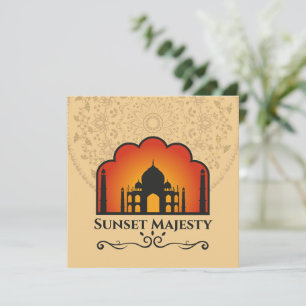 Silueta del Taj Mahal al atardecer