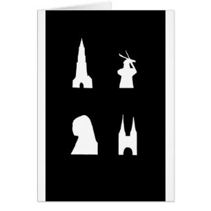 Silueta delft sobre negro