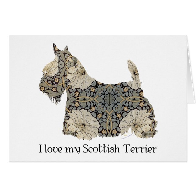 Silueta divertida de Scottish Terrier (Anverso (Horizontal))
